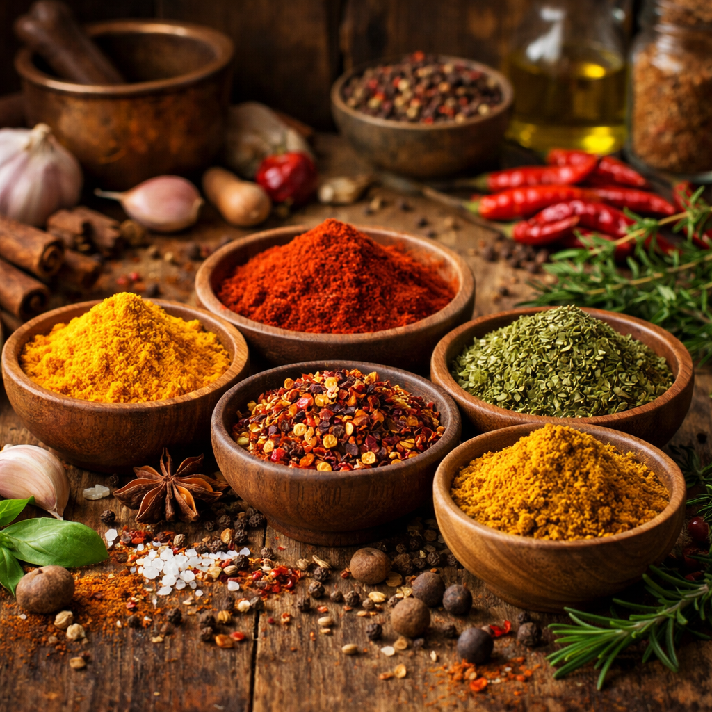 Temperos naturais variados